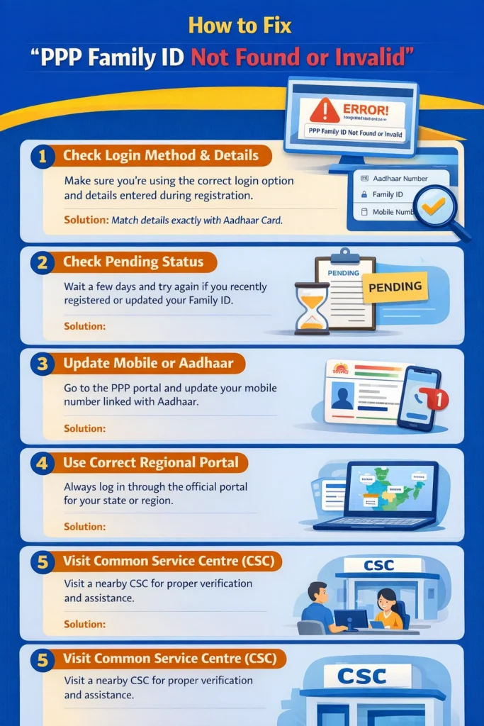 How to resolve PPP Family ID error