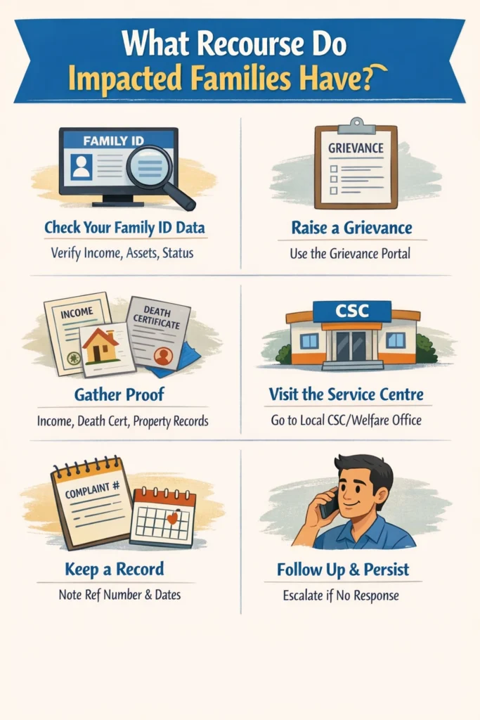 What recourse do impacted families