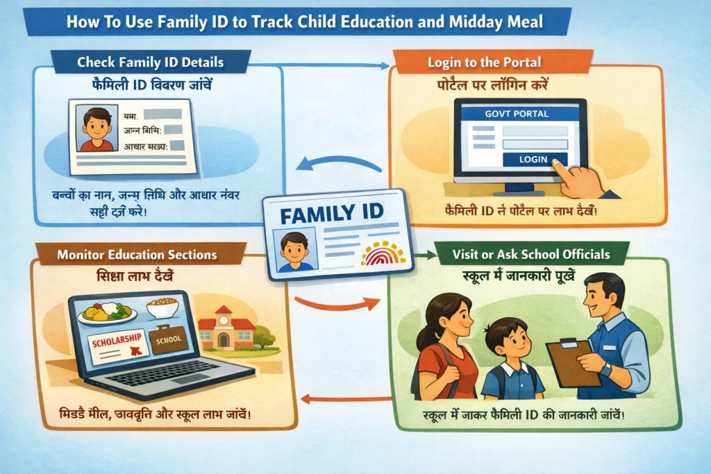 How To Use Family ID to Track Child Education and Midday Meal