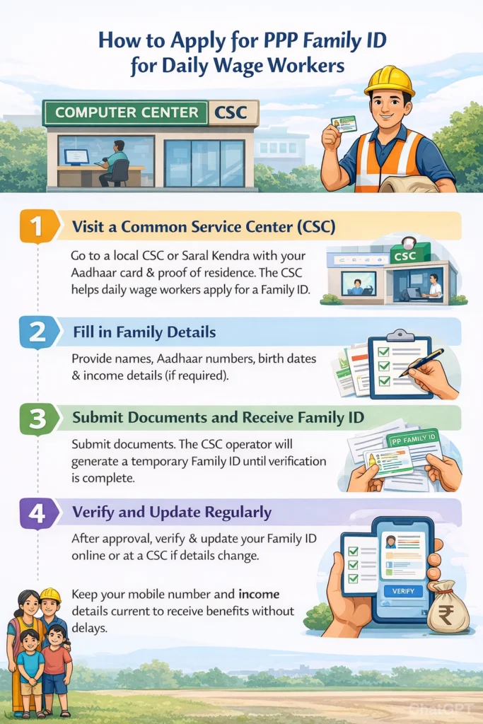 How to Apply for PPP Family ID for Daily Wage Workers