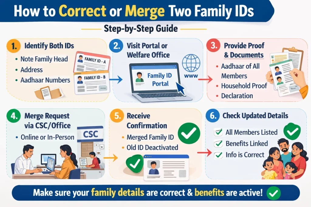 How to Correct or Merge Two Family IDs