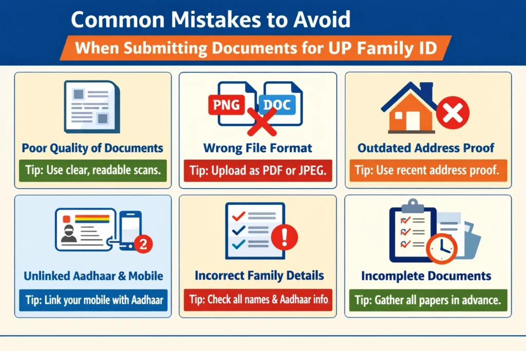 Common Mistakes to Avoid, Submitting Documents Required for UP Family ID