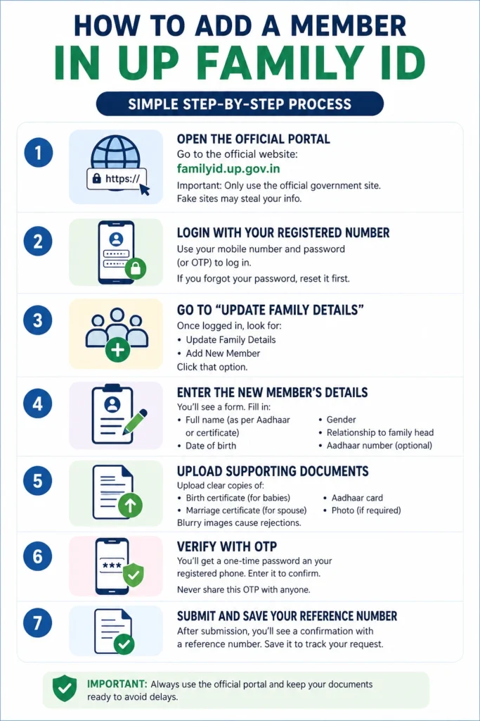 How to Add a Member in UP Family ID